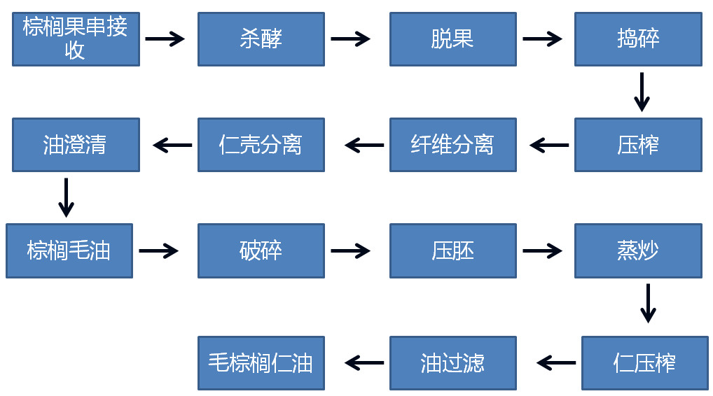 棕榈生产线工作流程