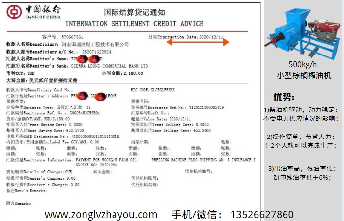 小型棕榈榨油机